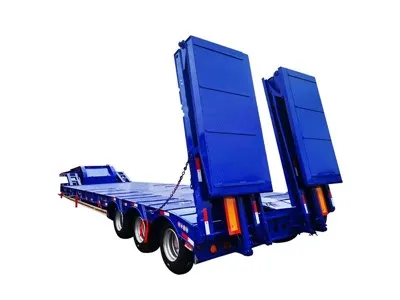 Remolque de cama baja con cuello de cisne desmontable de 3 ejes y 70 toneladas